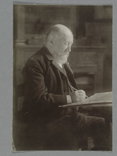 Hendrik Willem Mesdag in zijn atelier