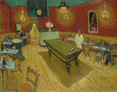 Vincent van Gogh, Nachtcafé, 1889. Yale University Art Gallery, New Haven. Legaat van Stephen Carlton Clark, B.A. 1903