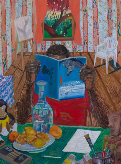 John Madu, Table no. 2 (Studio on University Road), 2025. Courtesy of Zidoun-Bossuyt Gallery and the artist