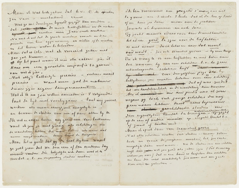 Vincent van Gogh - Letter from Vincent van Gogh to Theo van Gogh (verso ...